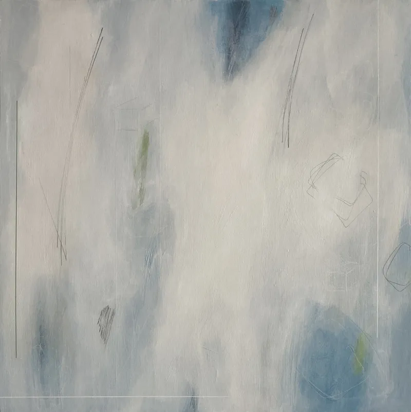 Susan Thomas, "Veiled," 2021, 600 x 600mm, Acrylic on Ply. $1750. SOLD