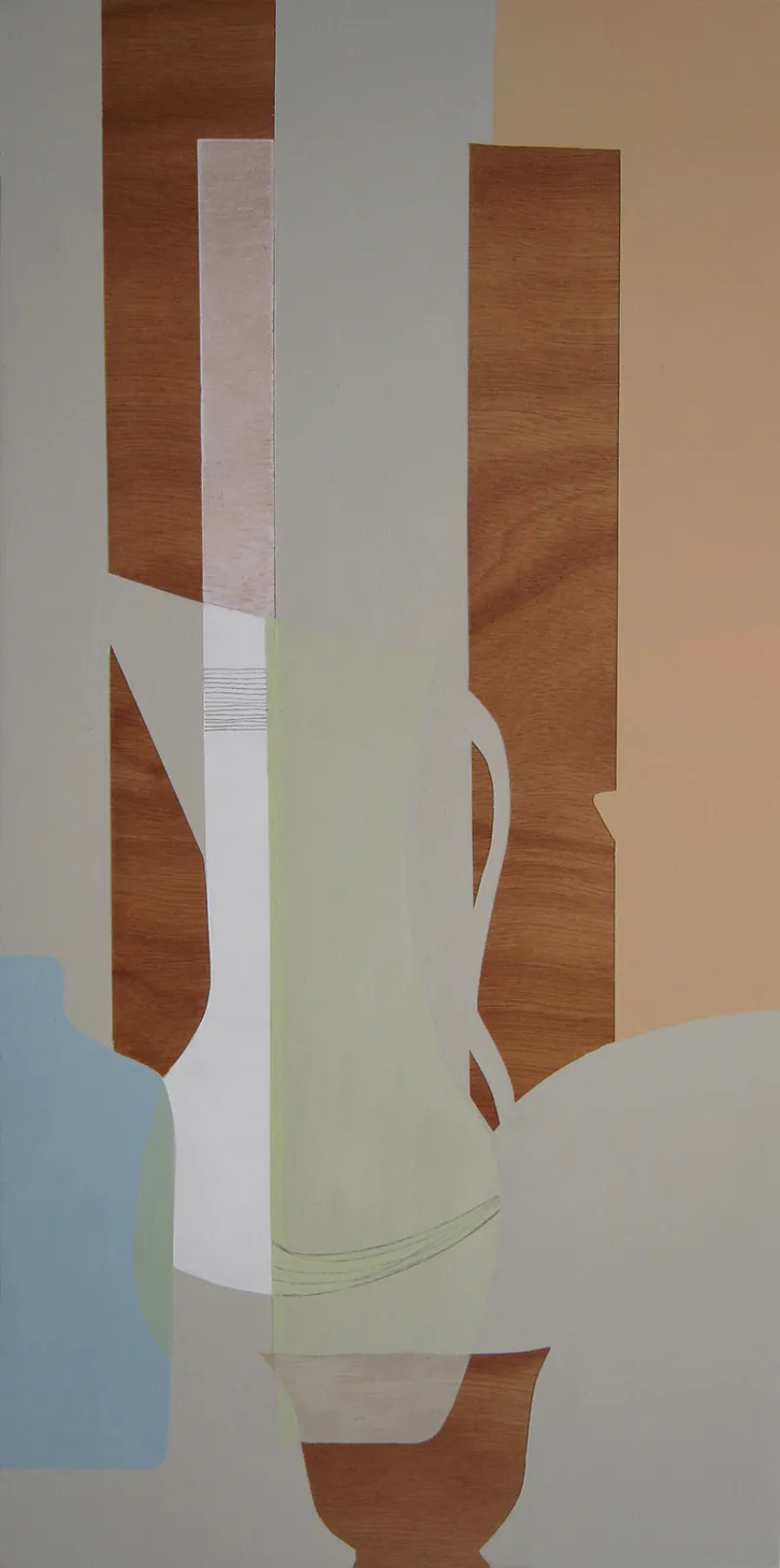 Susan Thomas, "Away 1," 2010, Acrylic and pencil on ply, 300mm x 600mm. SOLD