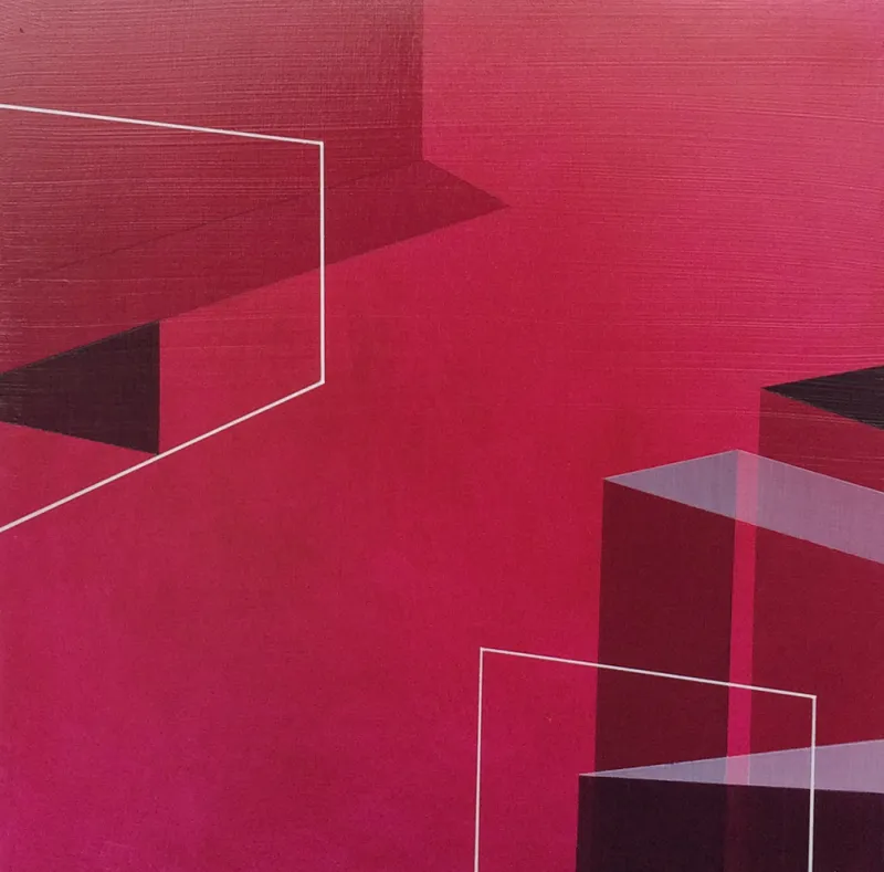 Susan Thomas "Push," 2017 300 x 300 Acrylic on ply. $750