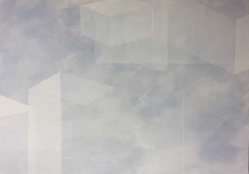 Susan Thomas "Breathe In," 2017 840 x 600 Acrylic on ply. $2100