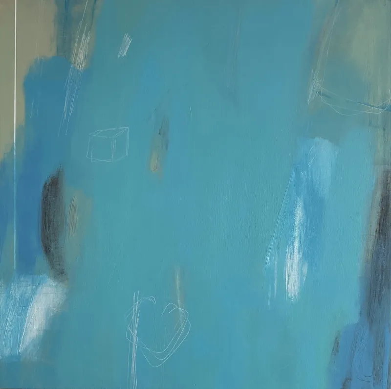 Susan Thomas, "Elusive," 2021, 600 x 600mm, Acrylic on Ply. $1750