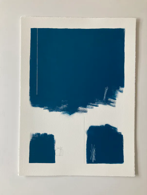 Susan Thomas, "Leave Space for Hope", 2023. Acrylic on 600gsm paper. 565 x 770mm.  $1200