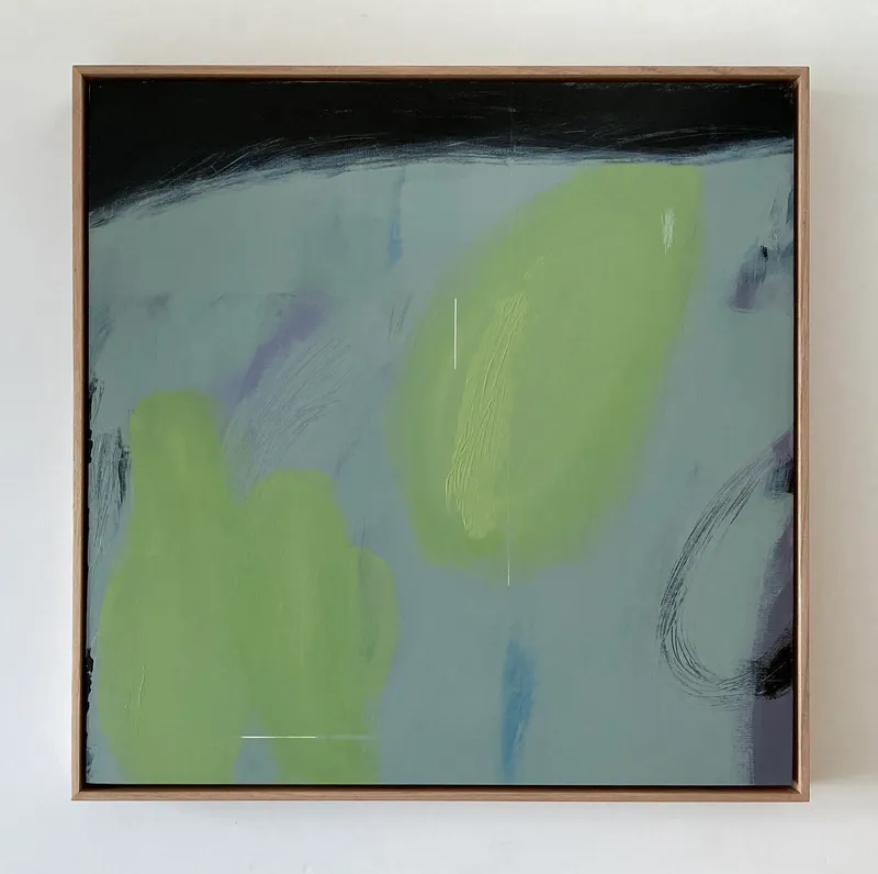 Susan Thomas "In the Moment" 2024_Acrylic on ply, 630x630mm. $1950. Available through Public Record. https://publicrecord.shop/