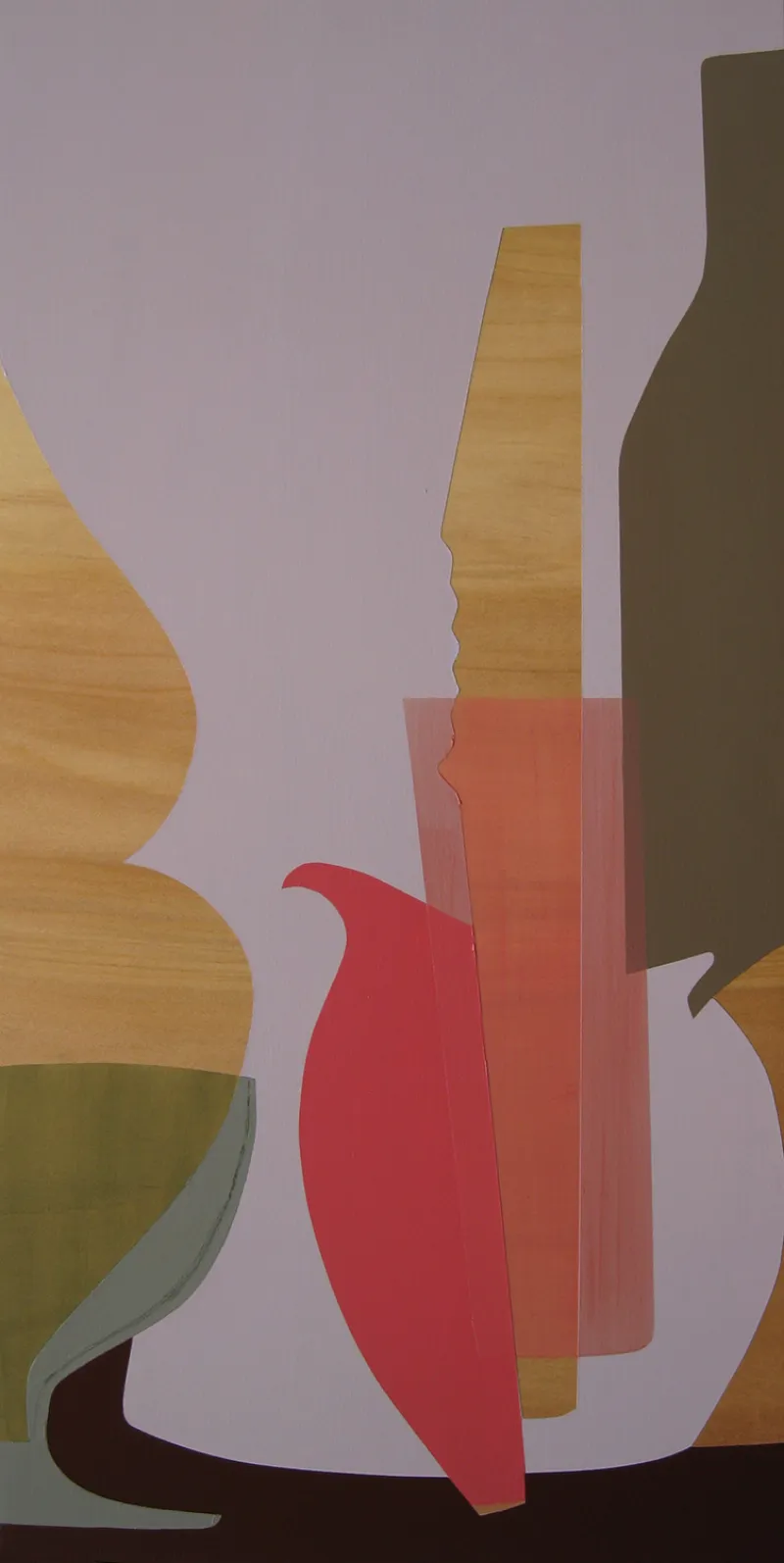 Susan Thomas, "Home 1," 2010, Acrylic and pencil on ply, 300mm x 600mm.