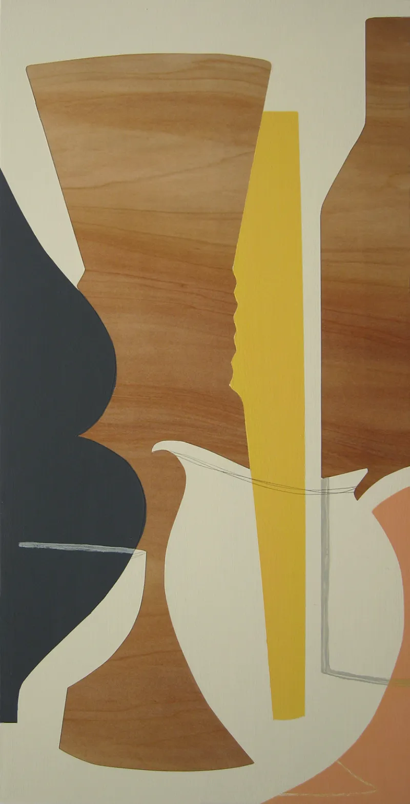 Susan Thomas, "Home 2," 2010, Acrylic and pencil on ply, 300mm x 600mm.