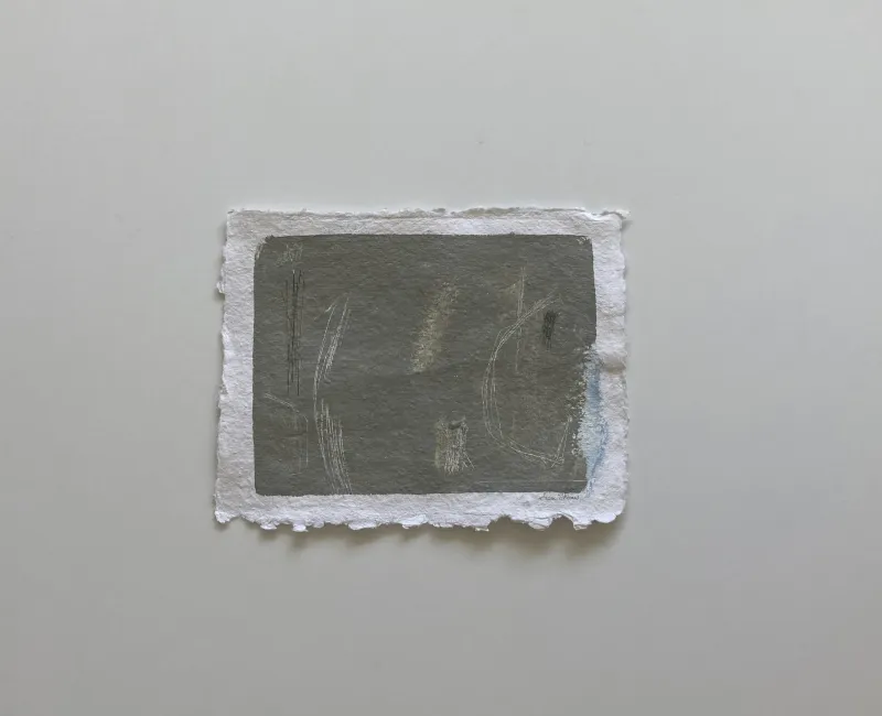 Susan Thomas, "Filtered", Acrylic on handmade paper, 2021, 445 x 605mm framed (maple with UV protective glass) $780 SOLD