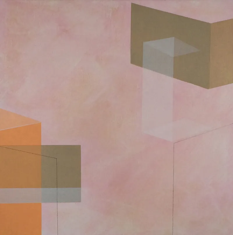 Susan Thomas "Quieten," 2017 300 x 300 Acrylic on ply. SOLD