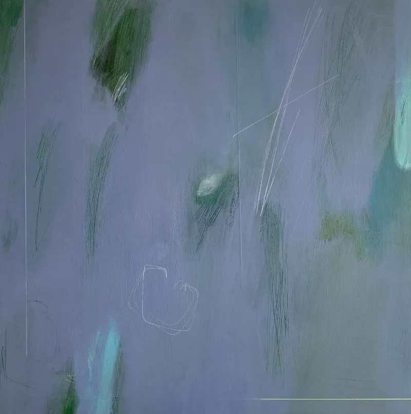 Susan Thomas, "Momentary," 2021, 600 x 600mm, Acrylic on Ply. $1750. SOLD