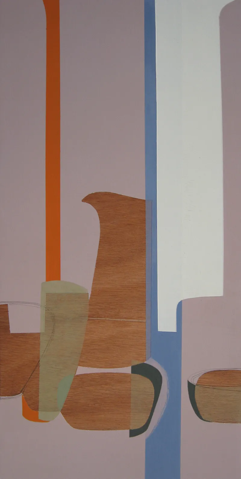 Susan Thomas, "Play 5," Acrylic and pencil on ply, 2009, 300mm x 600mm. SOLD