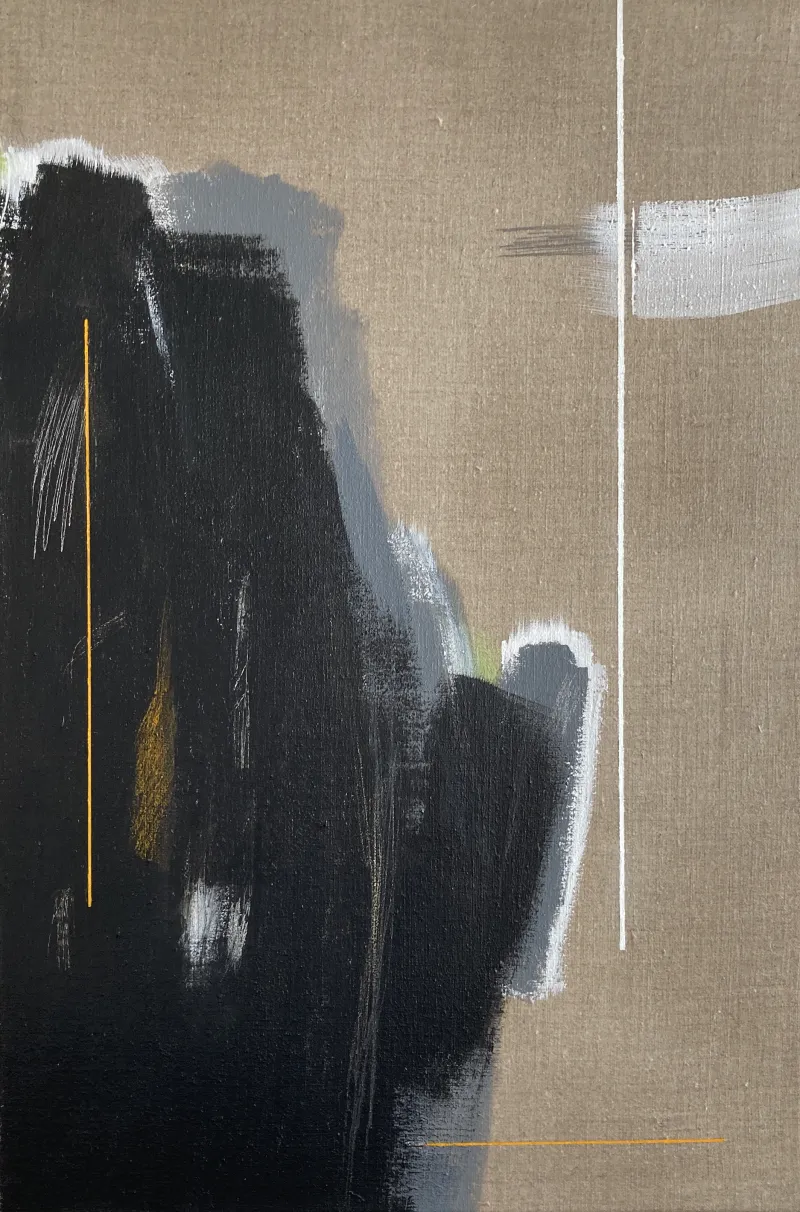 Susan Thomas, "Relate," 2021, 400 x 600mm, Acrylic on linen. $1700 SOLD