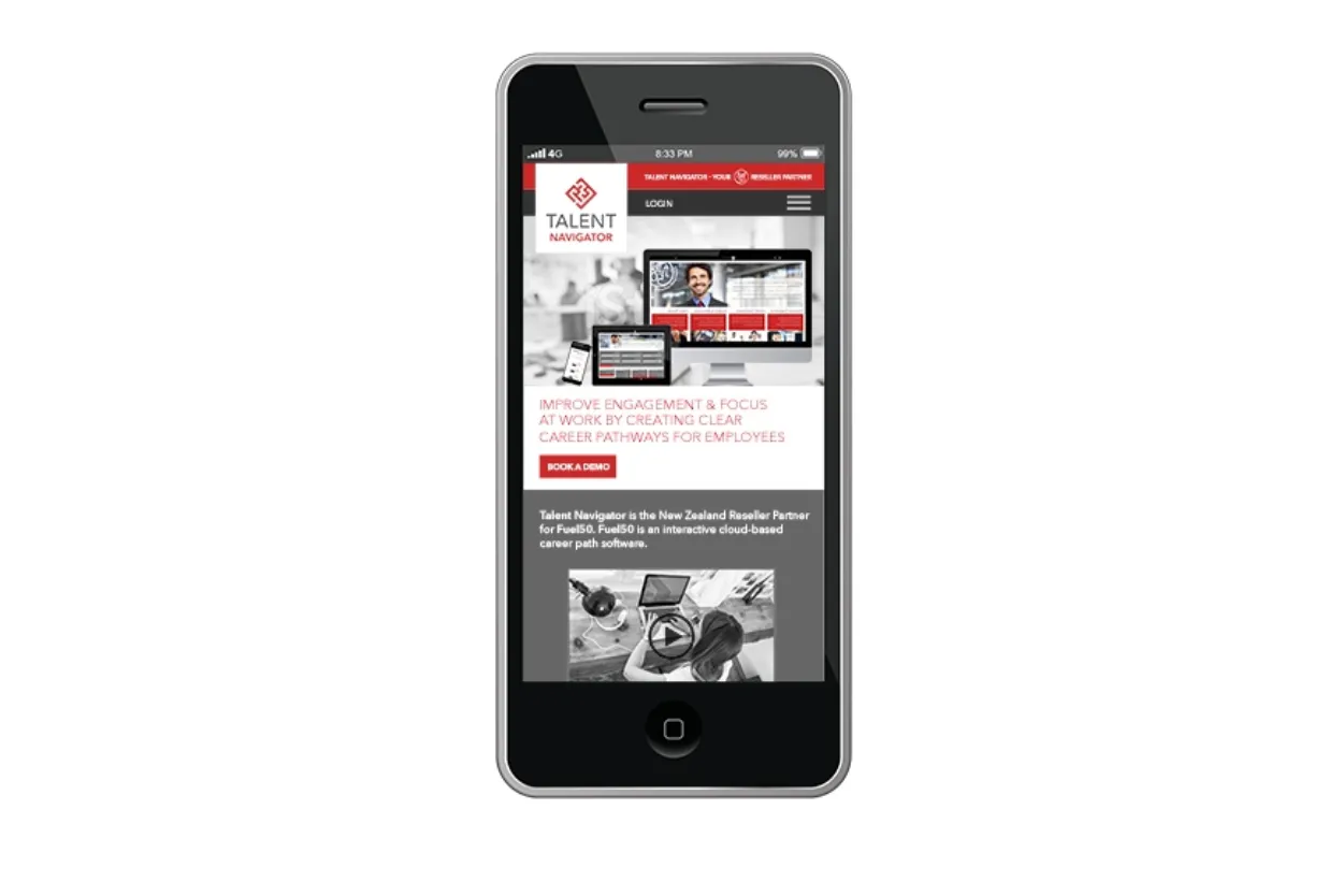 Talent Navigator Mobile Phone Home Page Layout