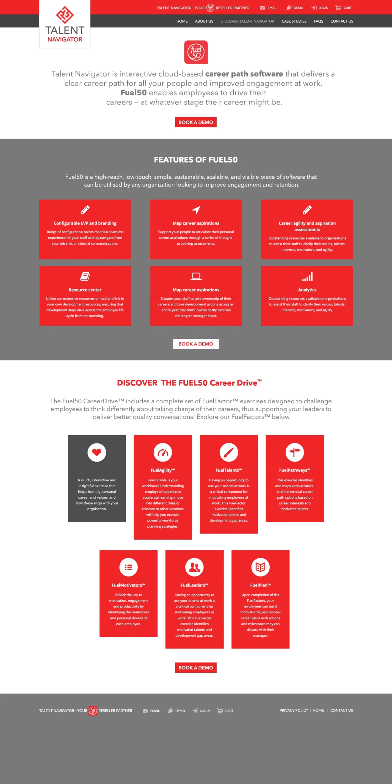 Talent Navigator Website Content Page Layout