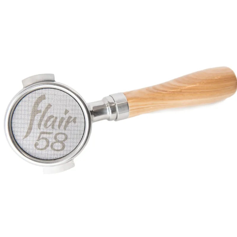 Flair 58 Puck Screen in portafilter handle