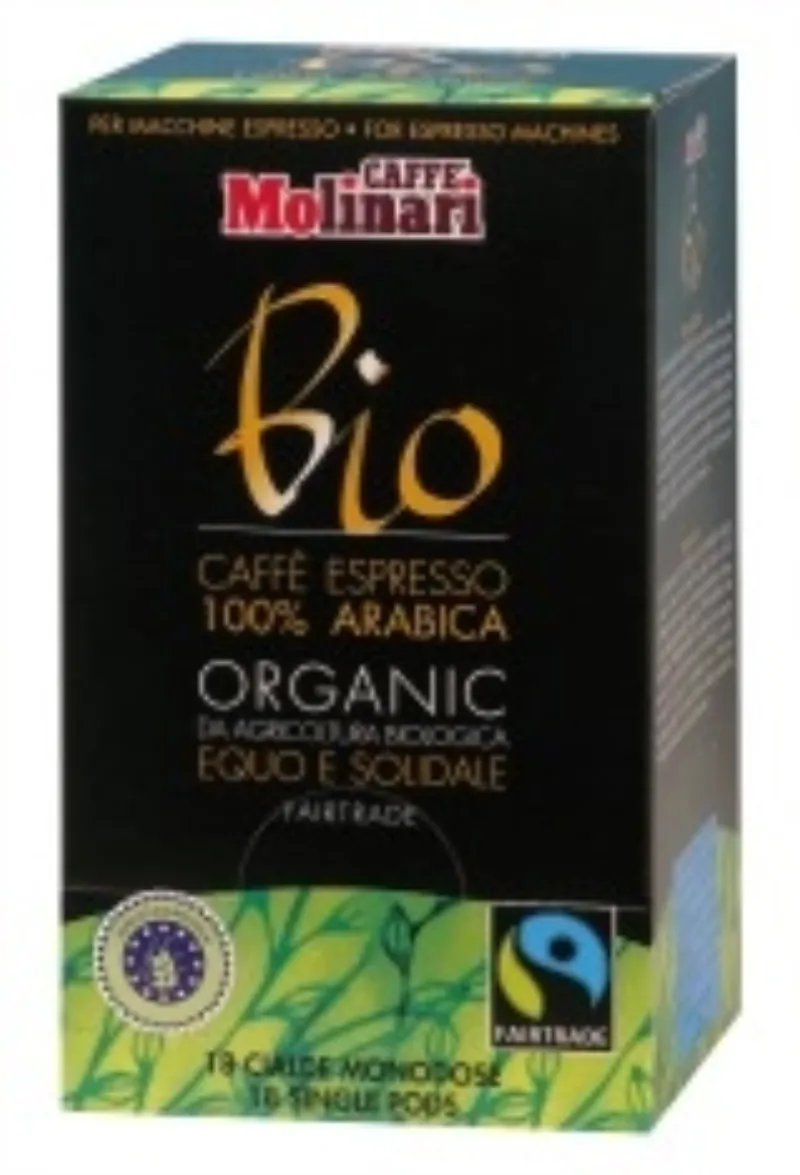 Caffe Molinari Bio Organic 100% Arabica Coffee Pods