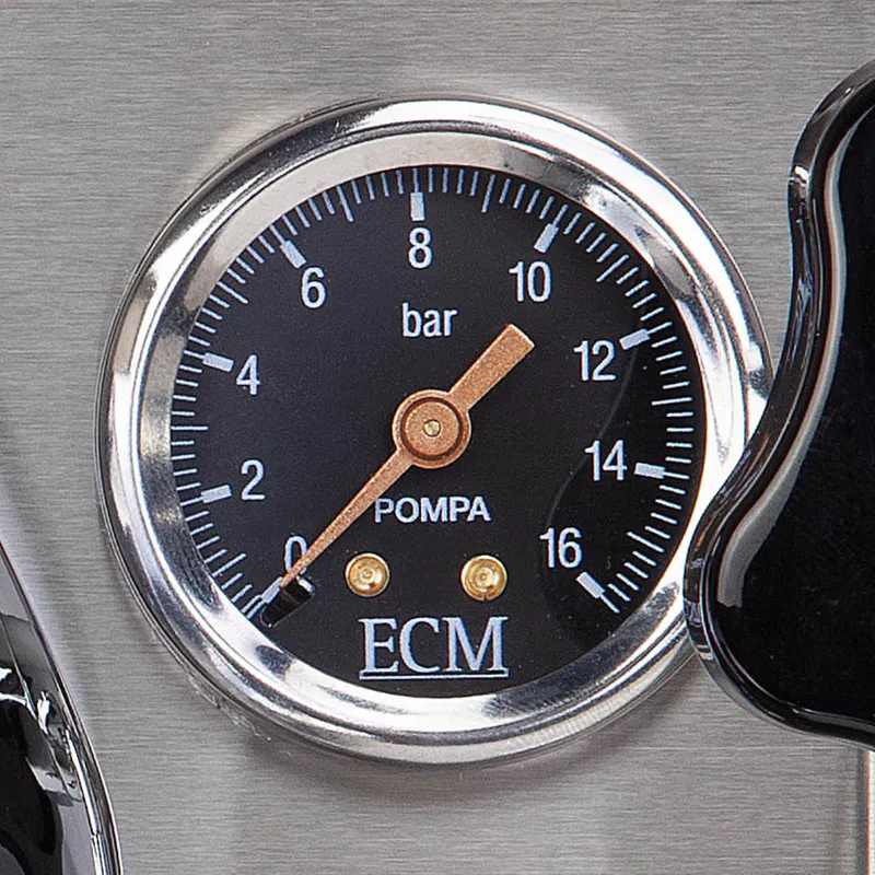 Gauges with copper design accents