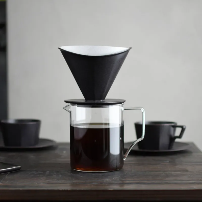 Kinto Oct Jug 600ml with Oct Brewer and Oct Cup & Saucer Set
