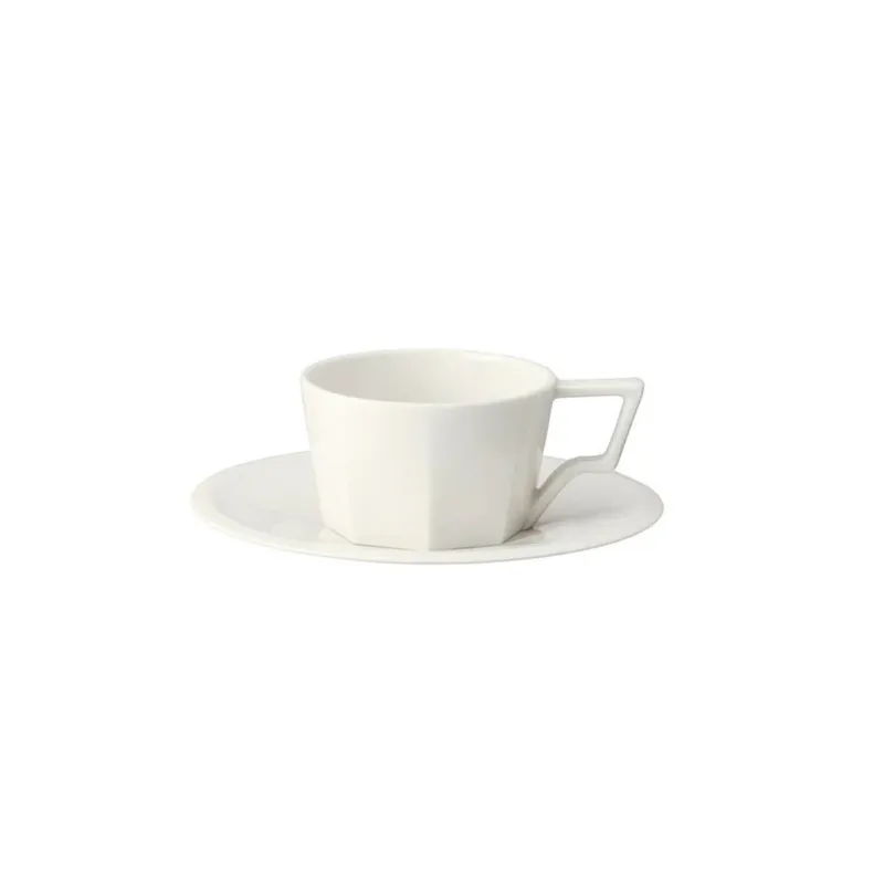 Kinto Oct Cup & Saucer Espresso White