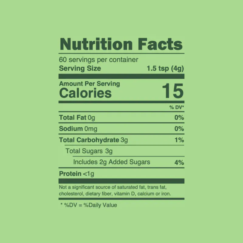 Cinnamon Matcha Latté Nutrition