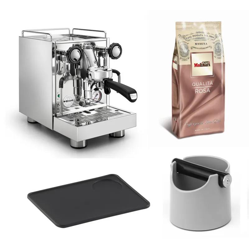 Wega W-Mini Chrome with Espresso Starter Pack