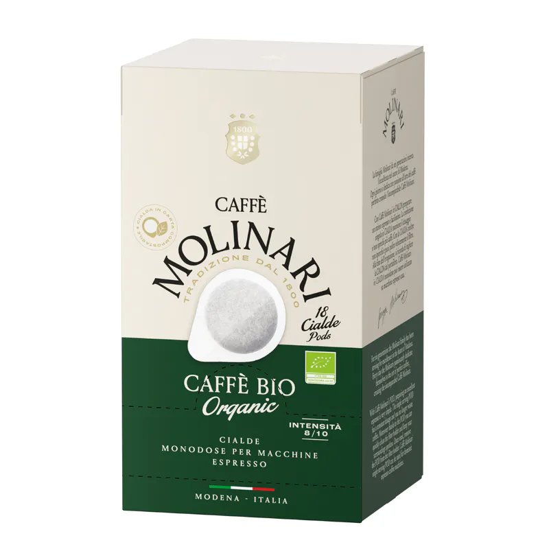 Caffe Molinari Bio Organic 100% Arabica Coffee Pods