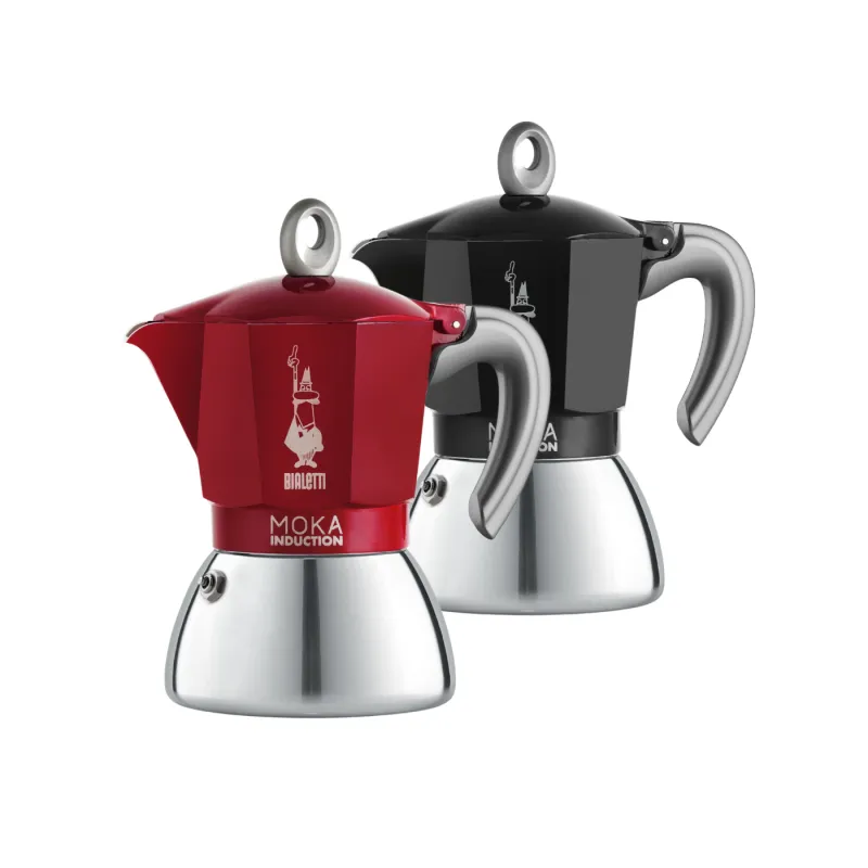 Bialetti Moka Induction Bi-Layer Red and Black