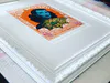 lester hall print in an ornate white frame