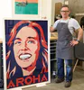 A stylish way to frame a large print