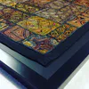 A chunky black frame for this Indian fabric