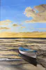 An original painting of the morning sun coming up over the sea by Jennifer Panther, available at The Little Gallery Tairua