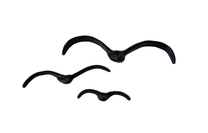 Set of black sea gull wall hangings by Paddy Bourke available at The Little Gallery in Whangamata