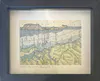 Marine chart with ink drawing of Hauturu Whenuakura & Rawengaiti Islands by Joanne Mahoney, available at The Little Gallery Tairua
