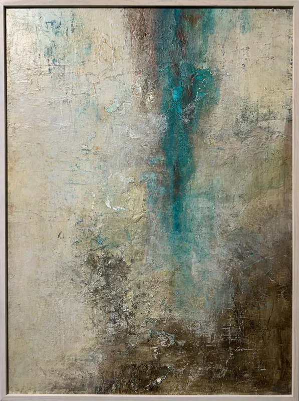 An original textured painting by New Zealand artist Heather Watt, available at The Little Gallery Tairua