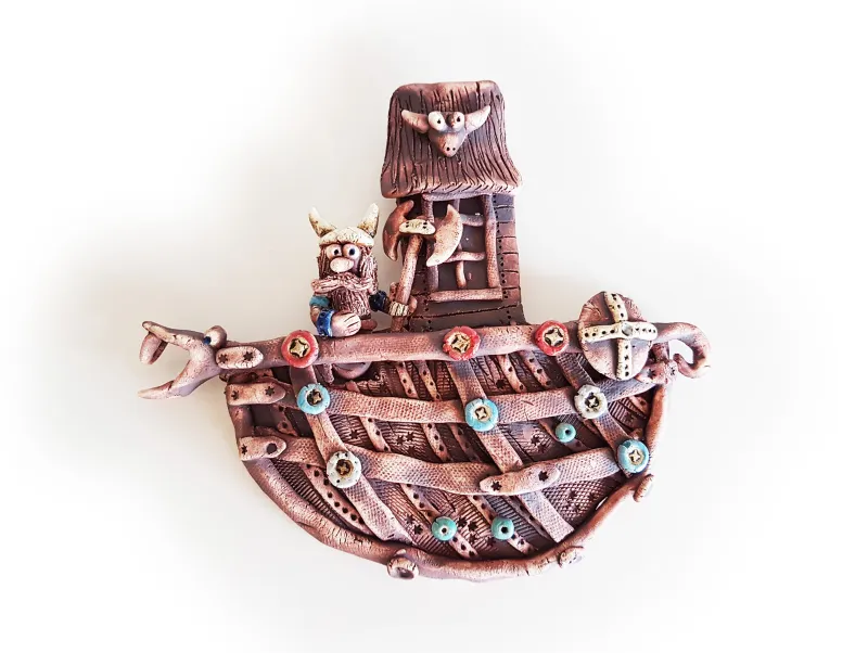 Ceramic sculpture by Mr Heff showcased in The Little Gallery in Whangamata