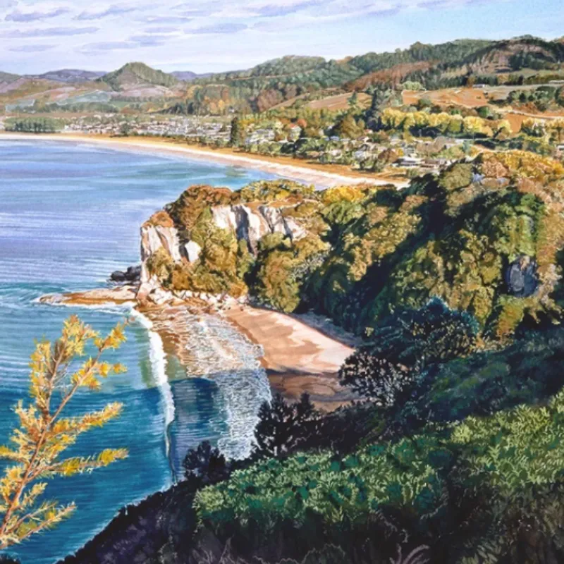 Lonely Bay and Cooks Beach by Jane Galloway