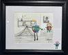 A contemporary artistic sketch of crayon people and artwork by John Wilson, available at The Little Gallery Tairua