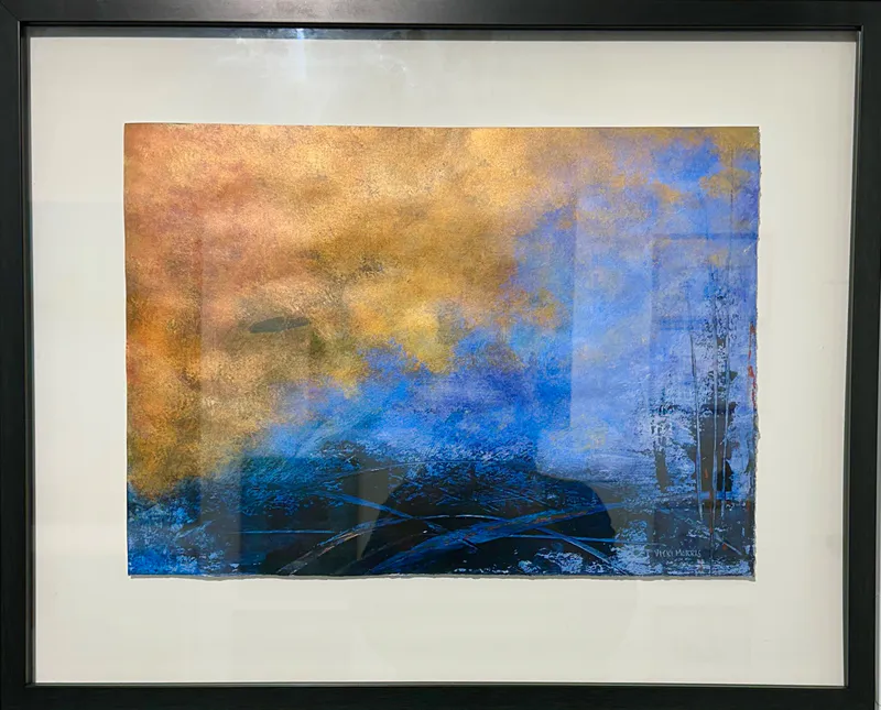 An original moody Acrylic painting by Vicki Morris, available at The Little Gallery Whangamata
