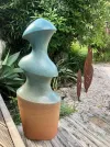 A handmade clay abstract figure by New Zealand artist Ian Webster, available at The Little Gallery Tairua