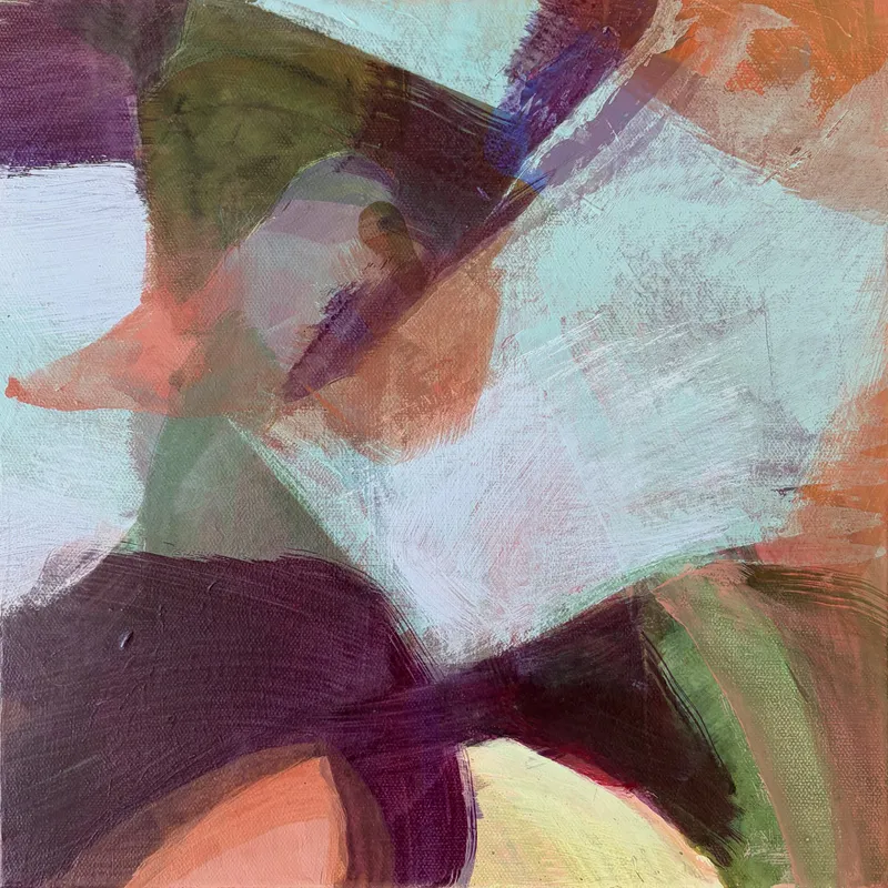 An abstract painting by Susan Dunster, available at The Little Gallery Tairua