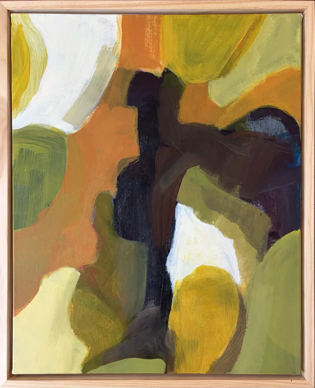 An abstract painting by Susan Dunster, available at The Little Gallery Tairua