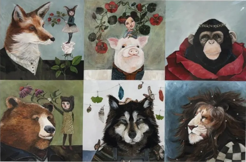 A limited edition print of a collection of works by Hayley Hamilton, available at The Little Gallery Tairua