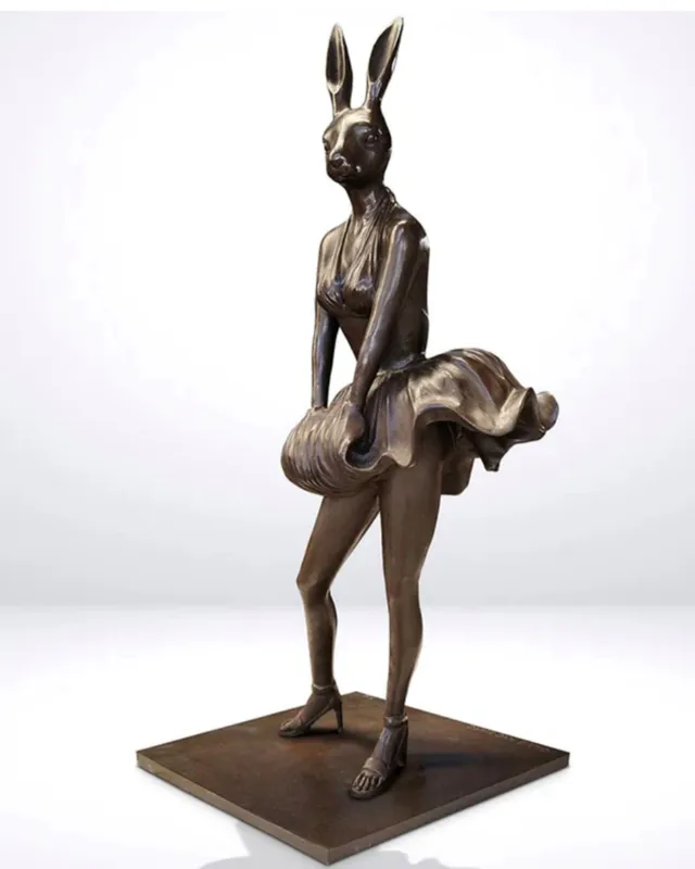 Gillie and Marc bronze sculpture of Marilyn Monroe as Rabbitwoman available at The Little Gallery in Whangamata