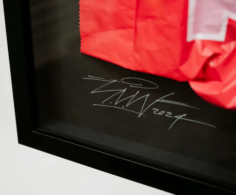 Pinky is A limited edition print by Simon Lewis Wards of the Pinky Bar wrapper available at The Little Gallery Whangamata and Tairua