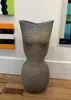 A handmade coiled grey Torso clay pot shaped as a female figure by Ian Webster, available at The Little Gallery Whangamata