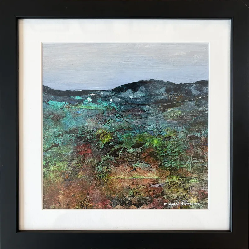 An abstract Acrylic painting by Michael Harrison, available at The Little Gallery Whangamata