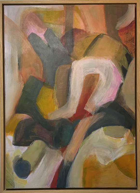 An original abstract painting in pastels by Susan Dunster, available at The Little Gallery Tairua