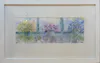 An original watercolour painting with flowers on a windowsill by Liz Hart, available at The Little Gallery Tairua