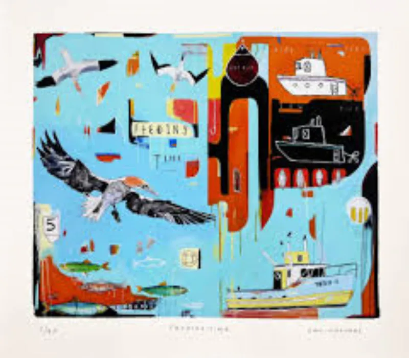 A limited edition fine print by Sam Mathers, available at The Little Gallery Tairua