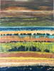 An original painting depicting the layered landscape of the Australian Outback by Tina Carey, available at The Little Gallery Tairua