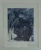 A Limited Edition Collograph in blues by Tina Carey, available at The Little Gallery Tairua