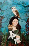 Never Alone - A fine art limited edition by New Zealand artist Hayley Hamilton, available at The Little Gallery Whangamata
